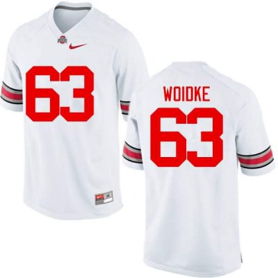 NCAA Ohio State Buckeyes Men's #63 Kevin Woidke White Nike Football College Jersey FIH8245OR